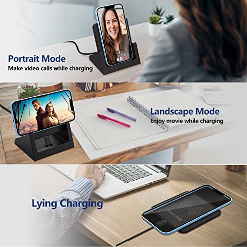 Image of COO Wireless Charger 15W Max Fast Wireless Charging Stand, Wireless Phone Charger for iPhone 14 /13 /12 /11 /X /XS Max /XR /8, Samsung Galaxy S22 /S21 /S20 /S10 /S9 /S8 /Note 20 /10 /9 Wireless Charging Pad