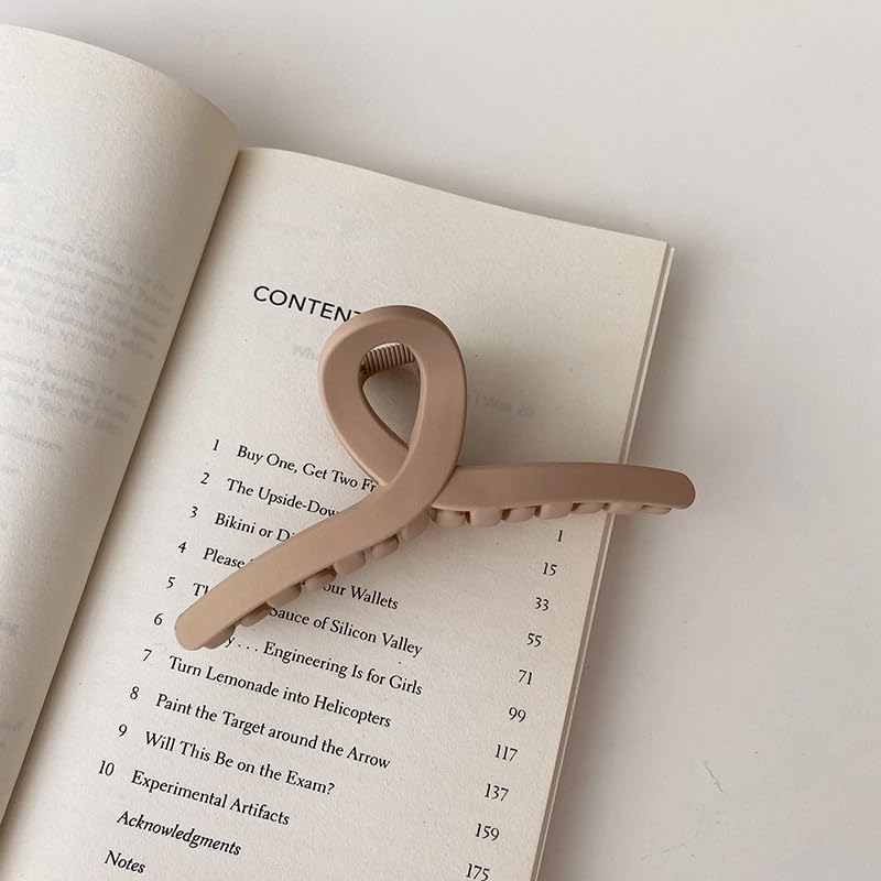 Miniatura 7 de Pinzas para el cabello de 5 pulgadas, grandes, antideslizantes, grandes mate, para cabello fino y grueso, para mujeres y niñas, paquete de 4