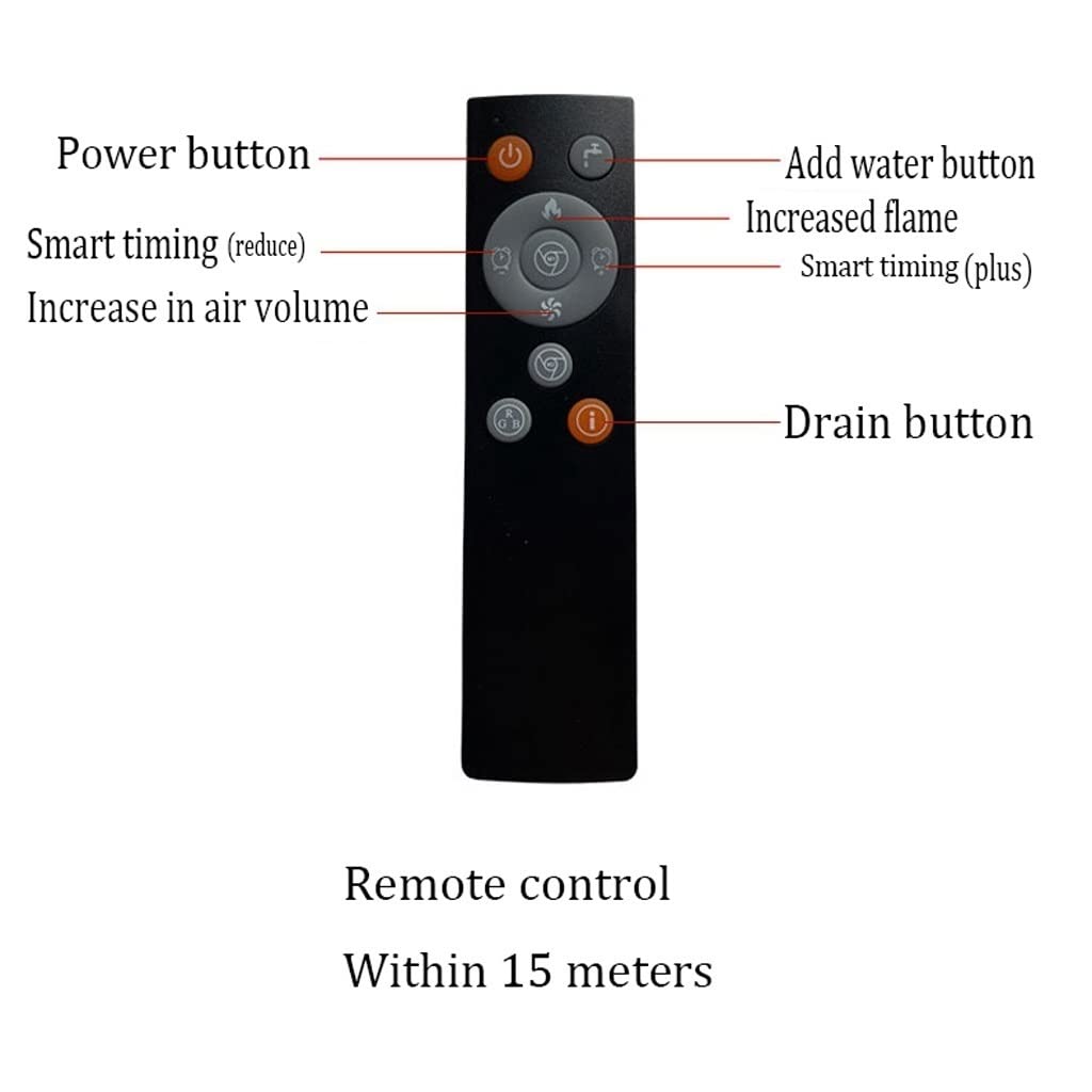Fuoco Finto Camino Elettrico con Atomizzazione 3D Incorporato, Umidificatore for Soggiorno, Camino Elettrico, Simulazione di Fiamma Allungata Mobili per Il Soggiorno(A)