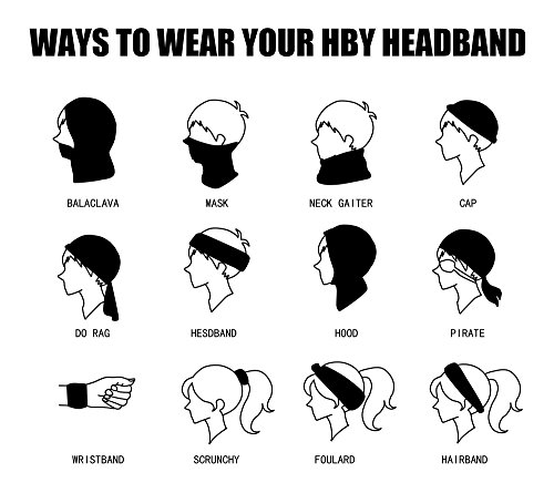 6PCS Multifunctional Headwear Yoga Sports Stretchable Casual Headband Seamless Uv Solid Moisture Neck Gaiter Headwrap Mask Bandana Scarf Helmet Liner