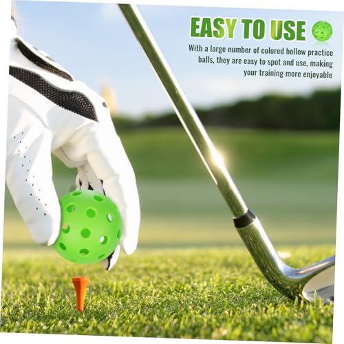 Balones de práctica huecos BESPORTBLE de 40 agujeros para béisbol y golf, pack de 12 unidades 7