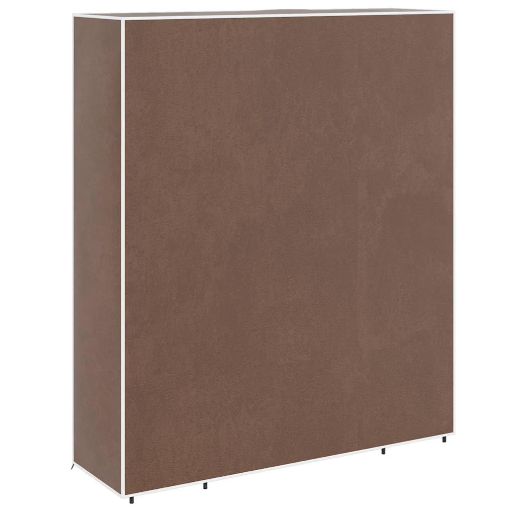 Tragbarer Faltschrank aus Vliesstoff mit Fächern und Stangen, 45×150×176 cm, Braun – schützt Kleidung und Schuhe vor Staub und Schmutz im Keller, Schlafzimmer oder beim Campen.