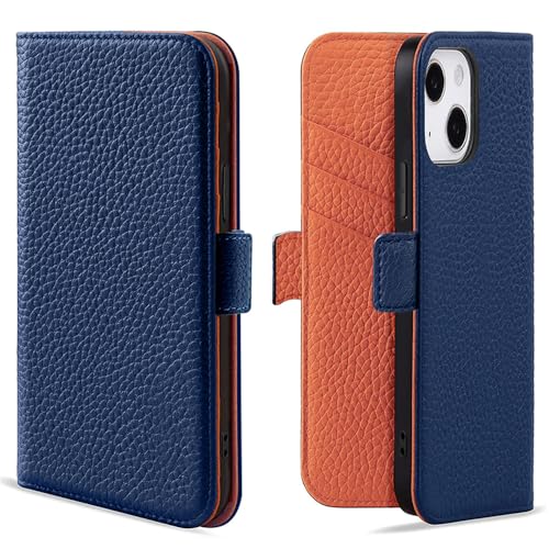 Kahper いphone14 ケース 手帳型 メンズ iphone14 ケース 手帳型 軽量 薄型 スマホケースiphone14 放熱性 アイフォン14 ケース テチョウガタ PUレザー 耐衝撃 アイホン14 携帯カバー 耐摩擦 全面保護 マグネット式