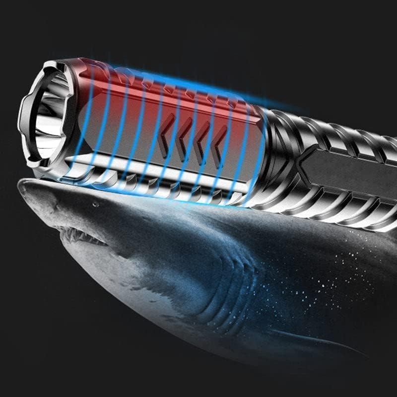 Miniatura 5 de Linterna recargable estilo Shark Gill, multifuncional, impermeable, brillo ajustable, batería de larga duración