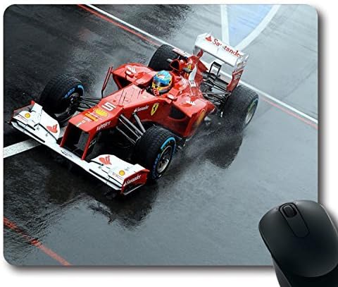 Fernando Alsonso F1 Gaming Mouse Pad - Neoprene Rubber Anti-Slip - Standard Size - 220mm x 180mm x 3mm - Comfortable Mat for Computer and Laptop