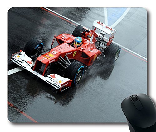 Fernando Alsonso F1 Gaming Mouse Pad - Neoprene Rubber Anti-Slip - Standard Size - 220mm x 180mm x 3mm - Comfortable Mat for Computer and Laptop
