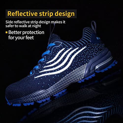 Steel Toe Shoes for Men Women Lightweight Safety Shoes Comfortable Cushion Steel Toe Sneakers Indestructible Work Shoes3
