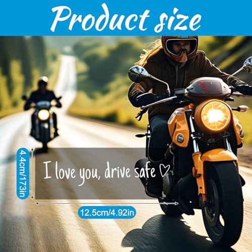 Image of I Love You Drive Safe Mirror Sticker, 4 Pack I Love You Drive Safe Rearview mirror stickers, Vinyl Tumbler Decal Sticker, Car Window Decals Funny Car Accessories for Girls Women