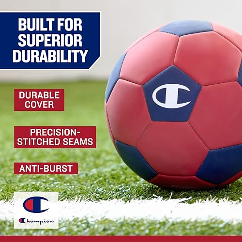 Champion Prodigy Soccer Ball with Pump (Size 3, Optic Pink/Eve. Primrose) - image 5