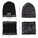 Fostoy Men's Winter Hat, Winter Knit Warm Beanie Hat, Soft Comfortable Hat Scarf Set for Men and Women with Fleece Lining (Black)