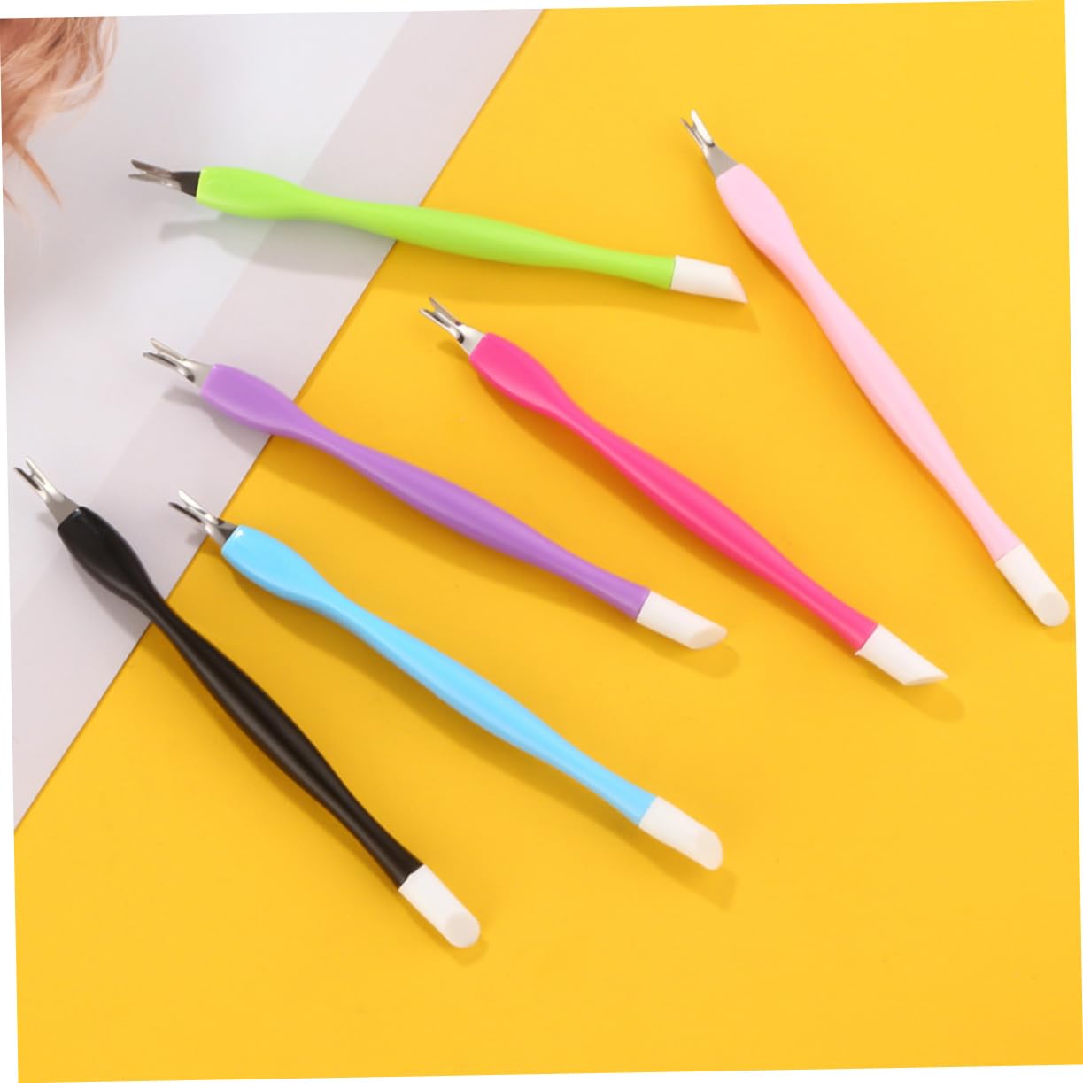 50pcs Nail Art Dead Skin Trimmers Set Dual-head Exfoliating Trimmers for Manicure Portable Nail Care Tools for Dead Skin Removal and Cuticle Care Style