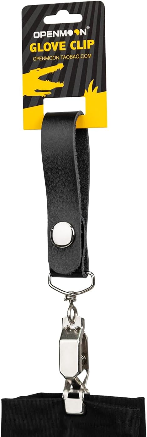 OPENMOON Portable Glove Leather Clips (Black)