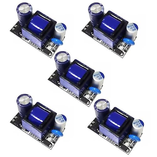 Isolation switch power supply module AC-DC voltage reduction module 110-220V to 5V 9V 12V 24V stabilized power supply (5Pcs 5V 1000mA)