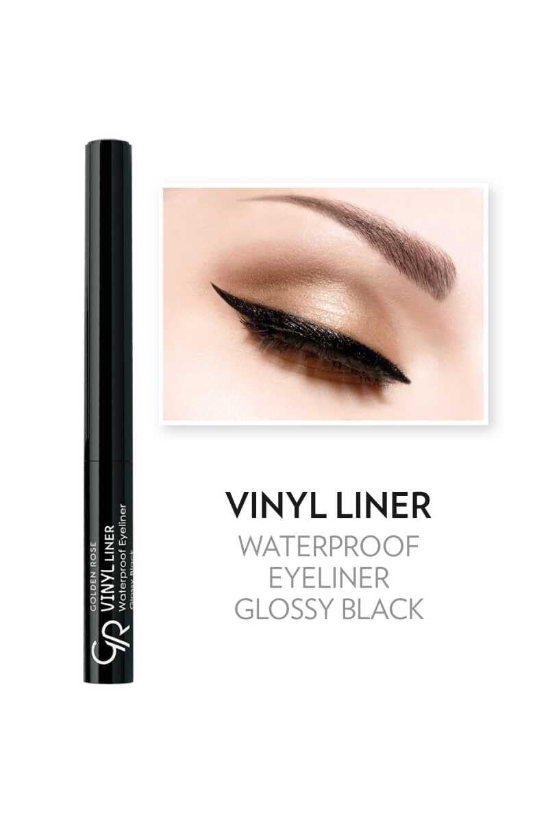 Golden Rose Vinyl Eyeliner Highly Pigmented, Waterproof, Glossy Black