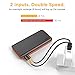 [Fast and Efficient] EasyAcc 26000mAh Power Bank 4 Ports External Battery Charger Portable Charger for Android Phone Samsung HTC Tablets - Black and Orange