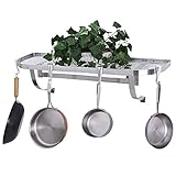 Concept Housewares Large Wall Mounted Stainless Steel Kitchen Rack