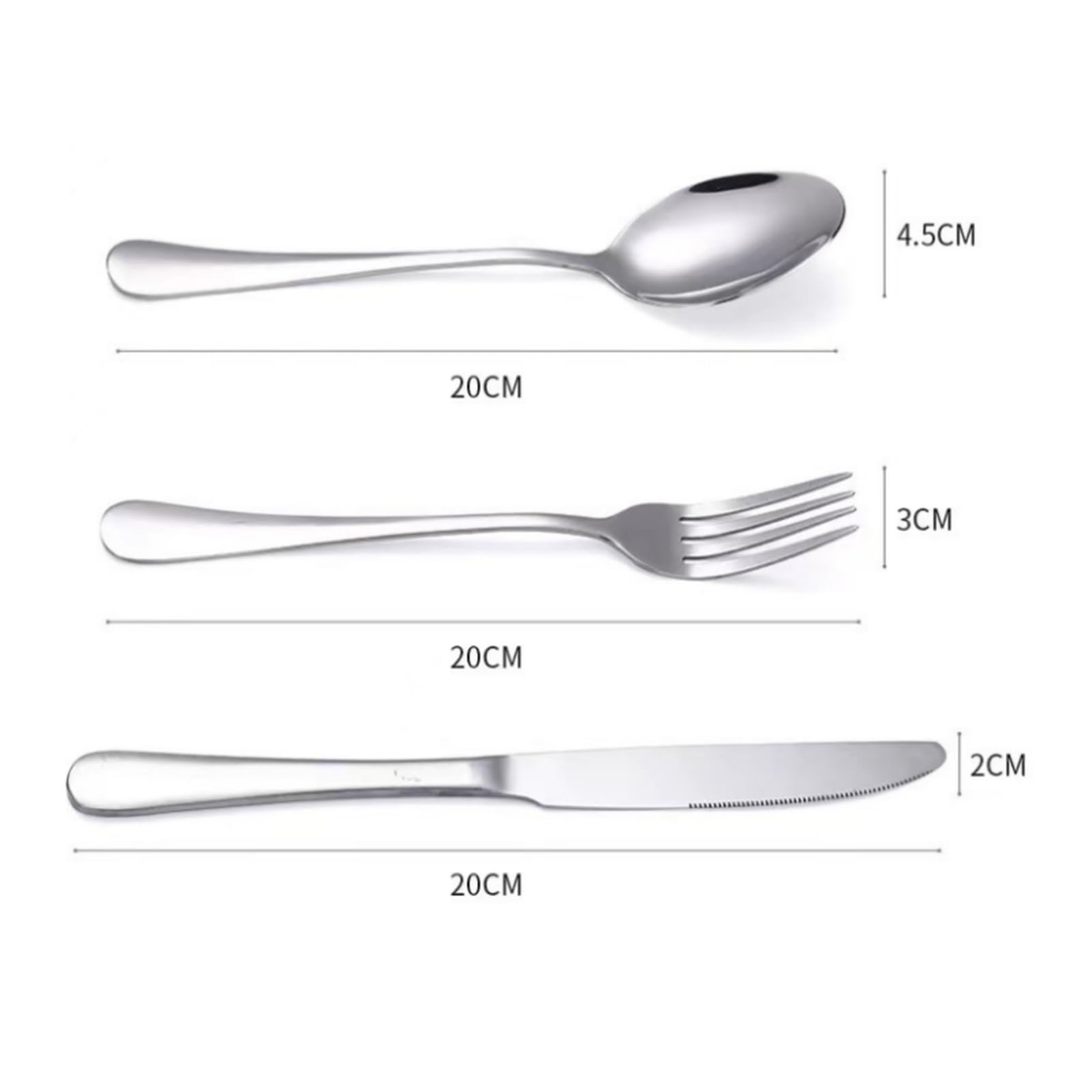 Set di posate in acciaio inossidabile da 12 pezzi con lussuosa confezione regalo, servizio di posate lucidate a specchio per 3 persone, set regalo con coltello, forchetta e cucchiaio da bistecca in