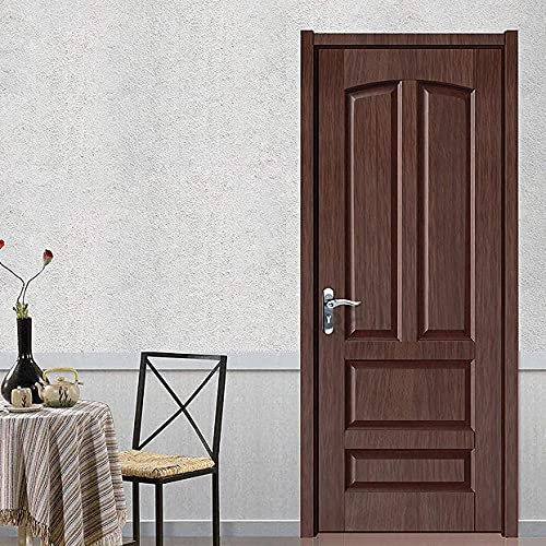 Image of NAREVAL Wooden Wallpaper DIY Self Adhesive Wallpaper Vinyl Door, Office, Wooden Furniture, Shelf Liner, Almirah, Table Top, (Dark Wood Y1)