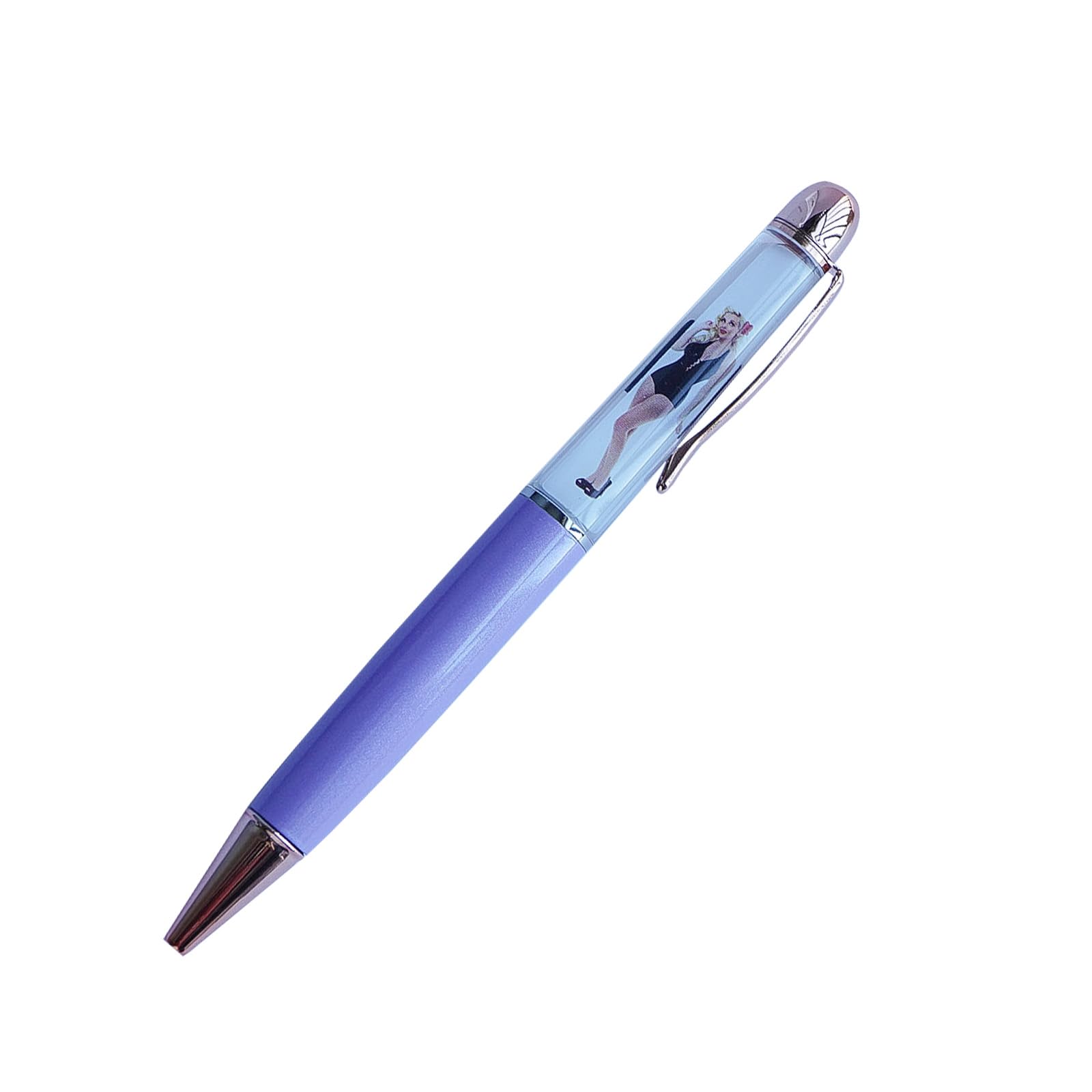 Sikyby Naked Lady Girl Fun Writing Journaling Office Pen Floating Floater Tip And Strip Kawaii Ballpoint Nude Pens For Adult Women Men Nice Gift(Purple) — image 1