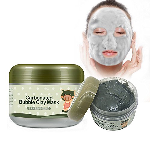 Carbonated Bubble Clay Mask,INST Bubbles Origin Beauty Black Mud Mask,Moisturize Deep Cleansing Face Mask 3.52 oz
