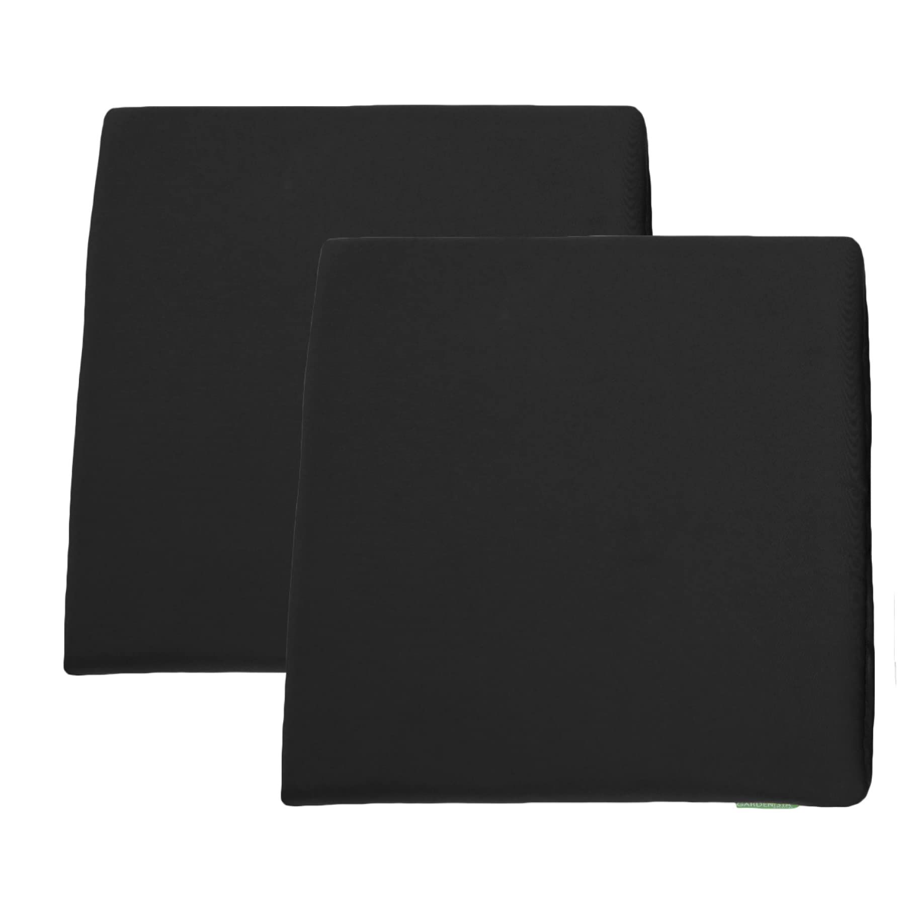 Gardenista Garden Rattan Chair Cushions | Water Resistant Chair Seat Pads for Allibert California Rattan Furniture | Indoor & Outdoor Patio Furniture Cushions | Durable & Comfy (2Pcs, Black)
