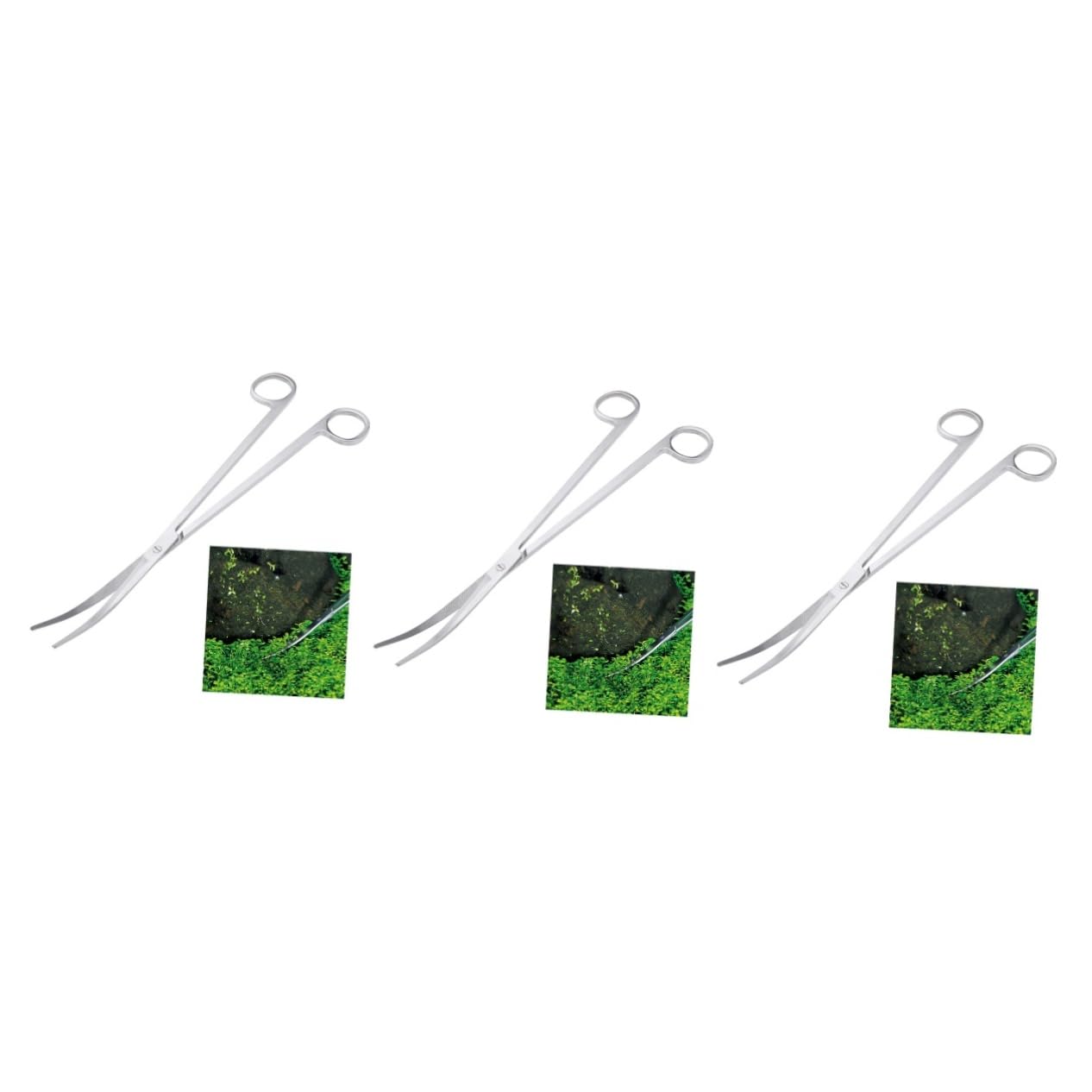 Kisangel 3stücke Edelstahl Gebogene Schere Für Aquarienpflanzen Präzise Pflanzenschneider Mit Ergonomischem Design Für Aquascaping Und Pflege Von Wasserpflanzen