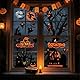 AhfuLIfe Halloween Fensteraufkleber, Totenkopf Hexe Geist Fensterdeko Aufkleber für Halloween Party Deko (Stil 3)