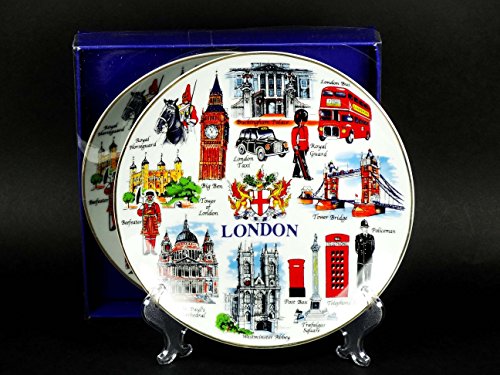 Decorative Plates Fine Porcelain with London Popular Scenes and Icons - London Collectable Souvenir