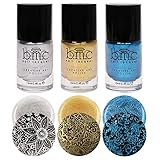 Maniology Metallic Shimmer Creative Nail Art Stamping Polish - Liberty Lane Collection: 3pc Master Set