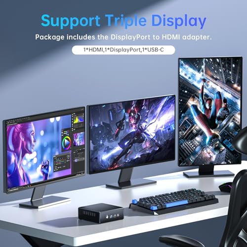 Image of msecore Mini PC with Core i9-13900H, 64GB RAM 2T PCIE4.0 SSD Desktop Computer, 1* HD, 1* DP, 1* USB4.0, Triple Display, 8K, Dual 2.5G LAN, Wi-Fi 6e, Windows 11 Pro