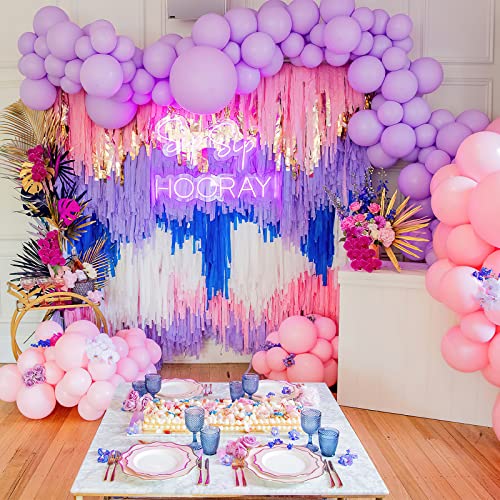 Partywoo Crepe Paper Streamers 8 Rolls 656Ft, Pack Of Purple, Dark Purple, Pastel Purple, White Party Streamers For Birthday Decorations, Party Decorations, Wedding Decorations (1.8 Inch X 82 Ft/Roll) #TOP3