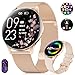 Smartwatch Damen 2025 mit Anrufen - 7,99 mm Ultra-Dünne Elegante Fitness Armbanduhr mit 1,43 Zoll HD Always-On Display, IP68 Wasserdicht, 100+ Sportmodi, Frauengesundheit für iOS Android, Roségold
