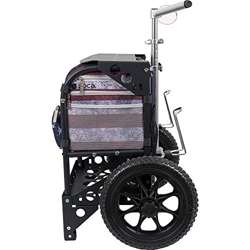 Dynamic Discs Transit Cart by ZUCA | Disc Golf Caddy | Carry up to 25 Discs Comfortably | Removable Bag Included (Stars and Stripes)