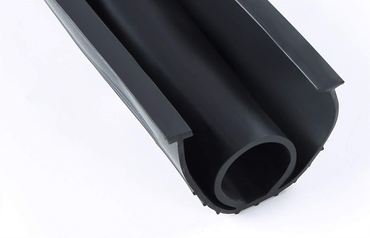 Buy NATGAI Garage Door Seal Bottom Rubber Weatherproofing Threshold Buffering Replacement Black