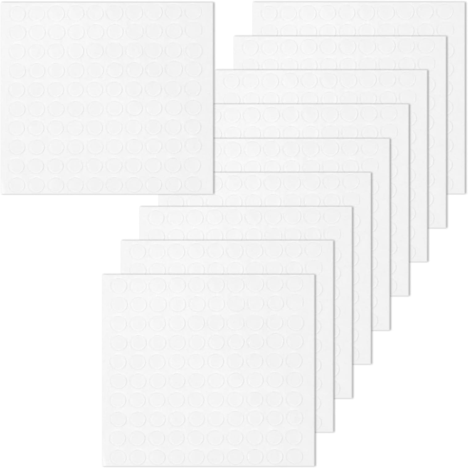 Swpeet 10Pcs 0.24 Inch/ 6mm Round Double-Sided Adhesive Dots Kit, Transparent No Traces Adhesive Sticker Waterproof Dot Sticker Putty For Classroom Office Home