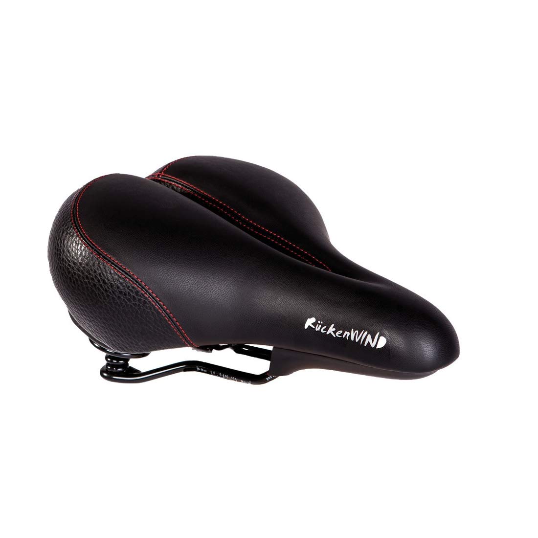 P&P pro Cycling P&P Bequemsattel Rückenwind 802, Uni, 265x210mm, 700g, schwarz/rot