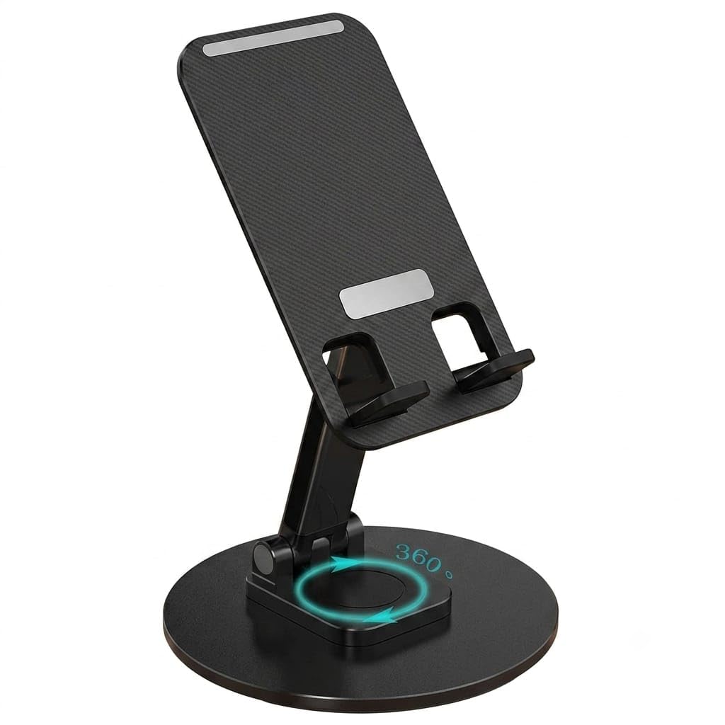 Mobile Stand | Mobile Holder Adjustable Angle & Height | Universal Holder for iPhone, Samsung, OnePlus & All Smartphones | Portable, Anti-Skid | for Home, Office, Bed & Gifting(Black)-picture-20