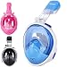 Snorkel Mask Kids, Sea view 180 degree Easy Breathe Full Face Snorkeling Mask for Children, Anti-Fog and Anti-Leak - Blue, Pink, Black (2017 Kid Version)