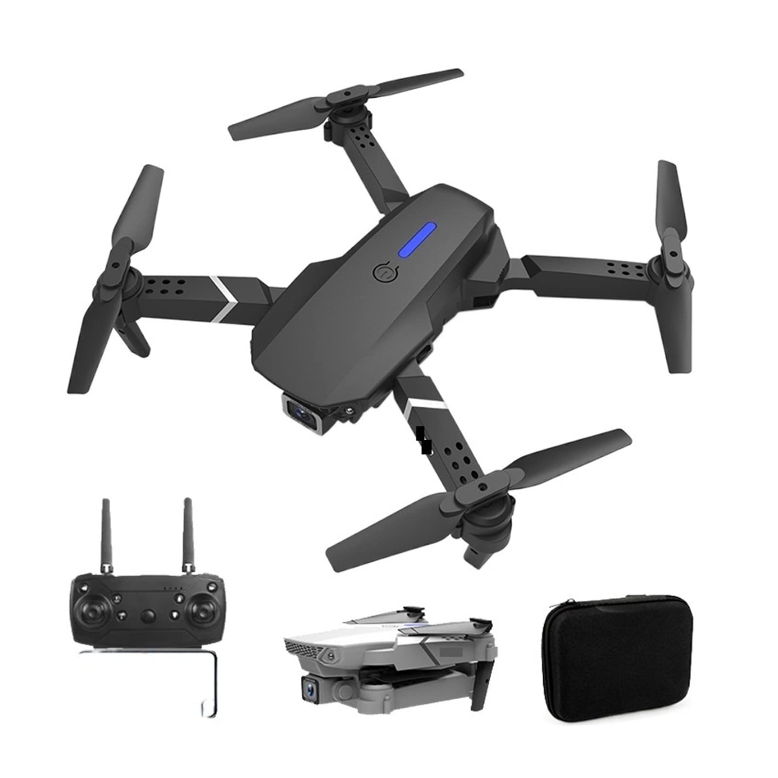Drone Mini Drone 4K HD Szerokokątny podwójny uchwyt na wysokość kamery WiFi FPV Dron RC Składany quadkopter helikopter Zabawki na prezent (Kolor: torba 4K 3B Rozmiar: 1) (Biała torba 4K 1)