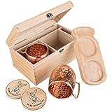 Moscow Mule Copper Mugs Set of 2 Gift Box | Premium Copper Moscow Mule Cups, Red Pure Copper Mugs, Vodka, Hammered, Kit, Antique, Wooden Box, Mixer, Small Holder, Coasters, Mule of Moscow, Travel, 4 8
