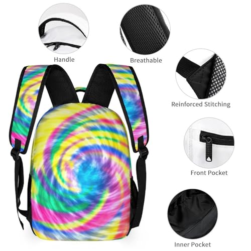 Watercolor Tie Dye Custom Backpack Set 3 Personalized Add Your Name School Bag with Lunch Bag Pencil Case Customized Backpack for Kids Girls Boys2