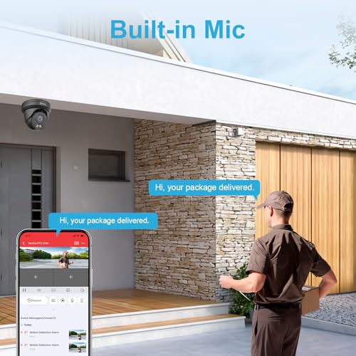 Image of Anpviz 4MP PoE Camera Black, Turret Security IP Camera Outdoor Wired | Al Human Motion Detection, Smart Color Night Vision, Built-in Mic, 2.8mm Lens@25FPS, NDAA, IPC-D3B43B-S (U Series)