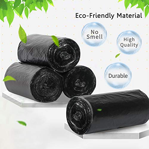 Image of Trash Bags, Garbage Bags, 100 Count 6 Gallon [Extra Thick][Leak Proof] Rubbish Bags Wastebasket Bin Liners for Home Office Trash Can Black