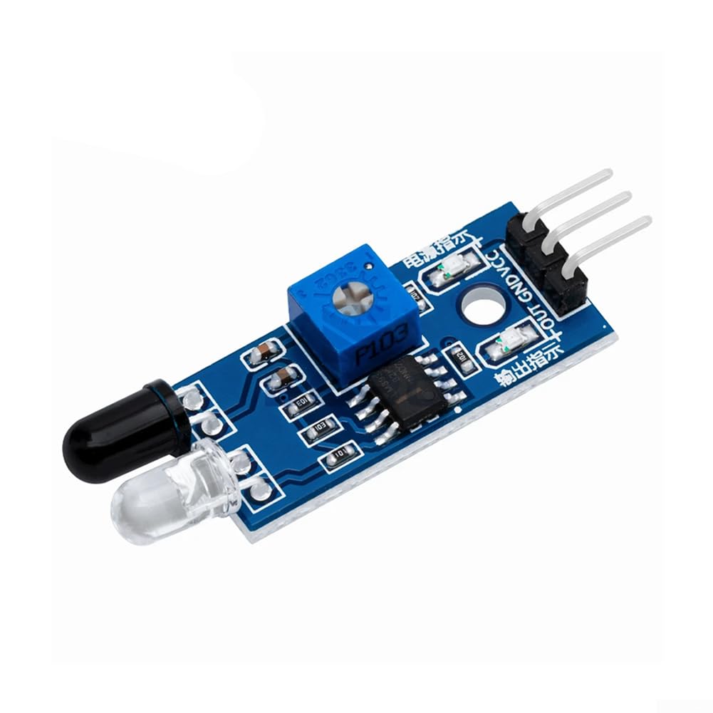 Infrarot-Hindernisvermeidungsmodul, 5 Stück, Auto-Sensor-Entfernung, verstellbar, schwarz-weiße Linienerkennung für Arduino-Roboter