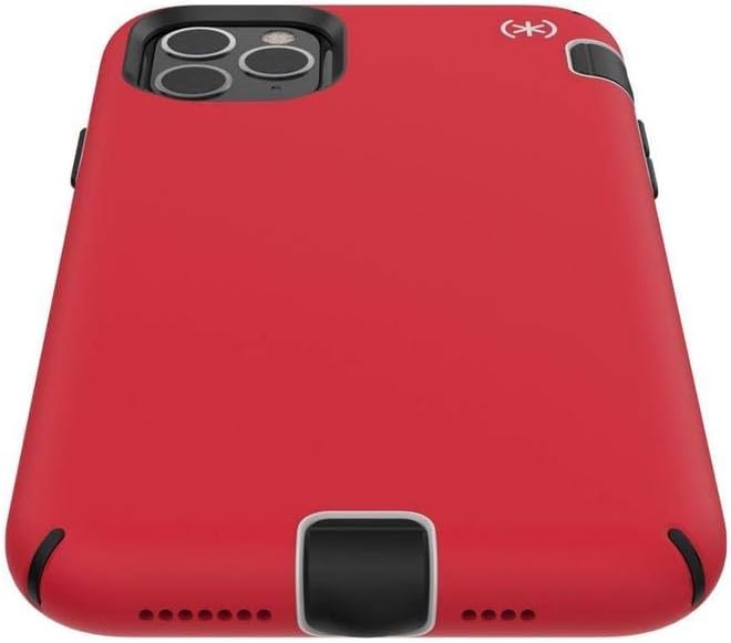 Speck Products Case Compatible with Apple iPhone 11 Pro Max, Presidio Sport Case, Heartrate Red/Sidewalk Grey/Black