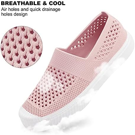Dodow Womens Water Clogs Mens Garden Clogs Slip on Summer Beach Shoes Unisex Quick Drying Sandals 7 Women/6 Men Navy | Image 1
