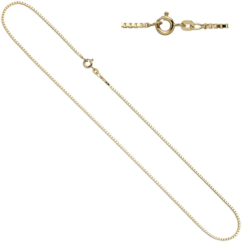1,0mm Venezianerkette Collier 333 Gelbgold Gold Kette Halskette 42cm Goldkette