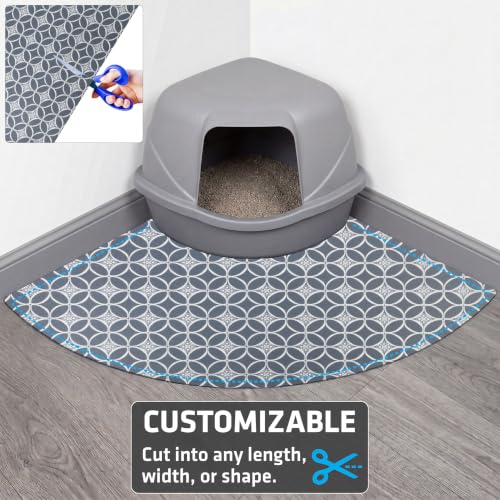 Image of Drymate Cat Litter Box Mat, Litter Trapping Mat, Indigo Grey, 29x36 XL