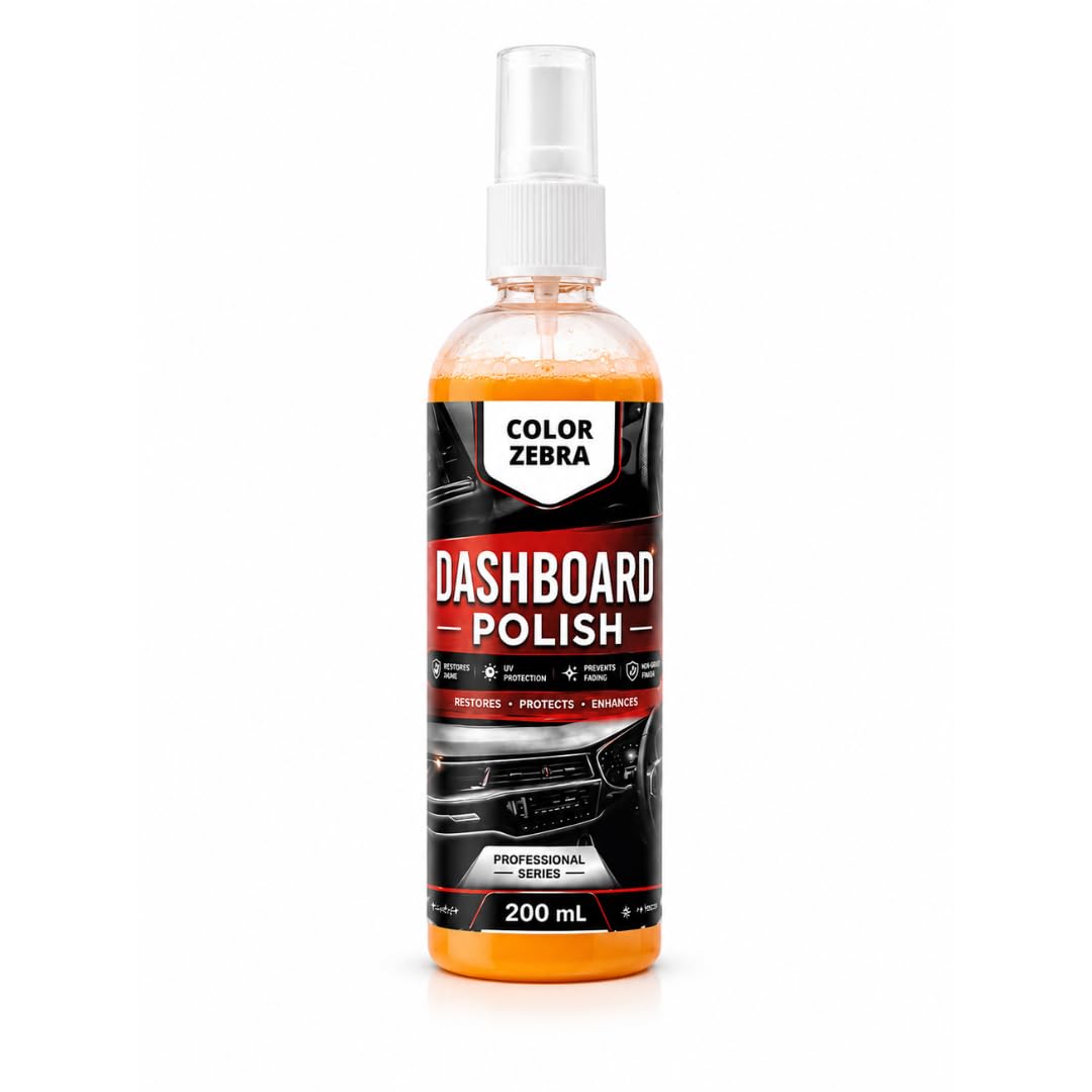 Color Zebra Car Dashboard Polish (250 ML Pack) with Instant UV Protection Restore New Look and High Gloss for Cars, Bike, Motorcycle with Microfiber | Suitable for Fiber, Plastic, Vinyl Surfaces-image-20