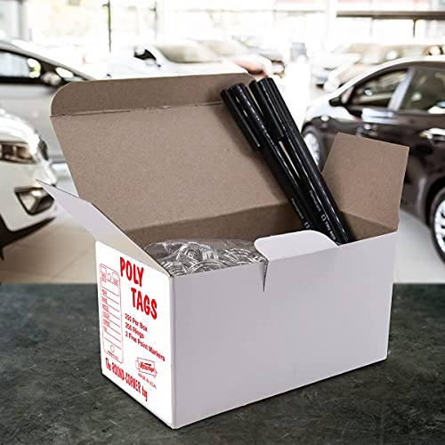 Versa-Tags Poly Key Tags Tear Proof Design Perfect For Car Truck Or Rv Dealerships 250 Per Box (White) #TOP3